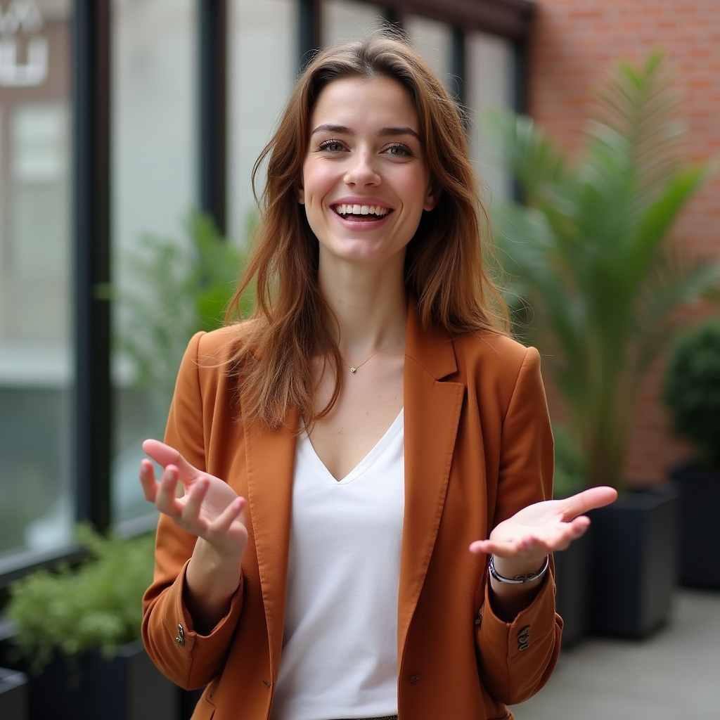 Közösségi média oktató, fiatal nő