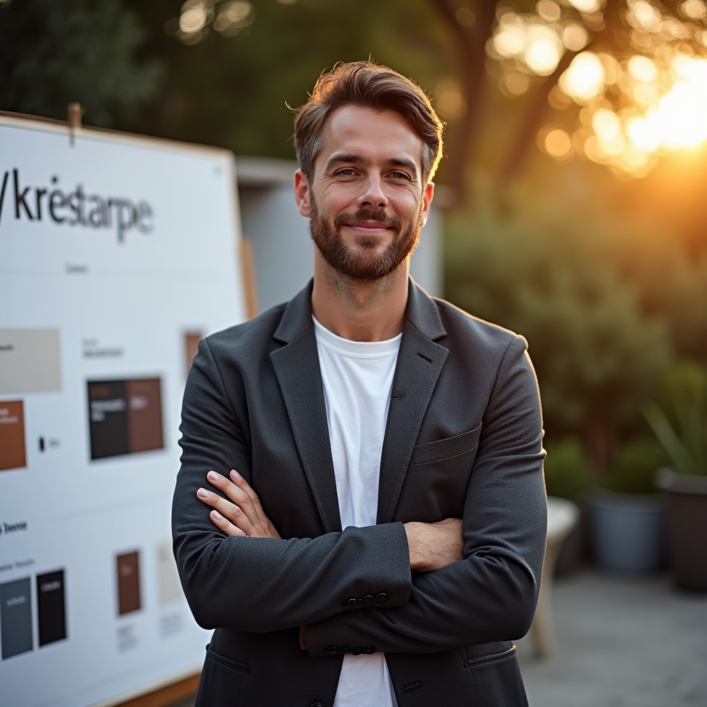 Márkaépítési stratéga oktató, fiatal férfi